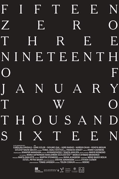 fifteen zero three nineteenth of january two thousand sixteen